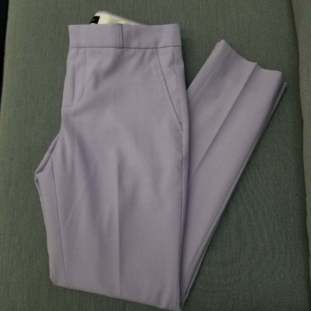 NWT lavendar straight leg "Ryan" wool trouser